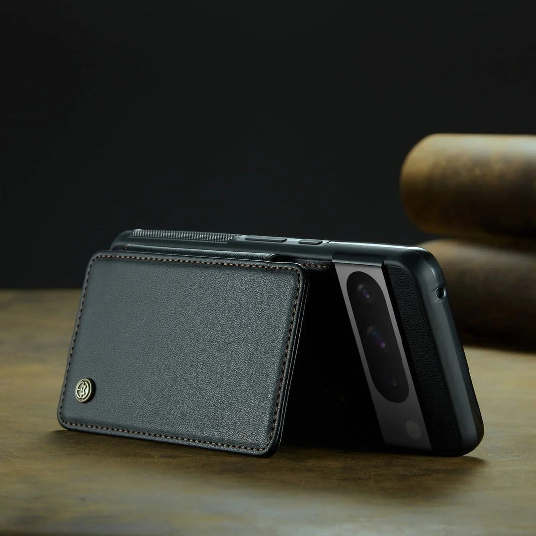 RFID Flip Leather Wallet Case For Google Pixel