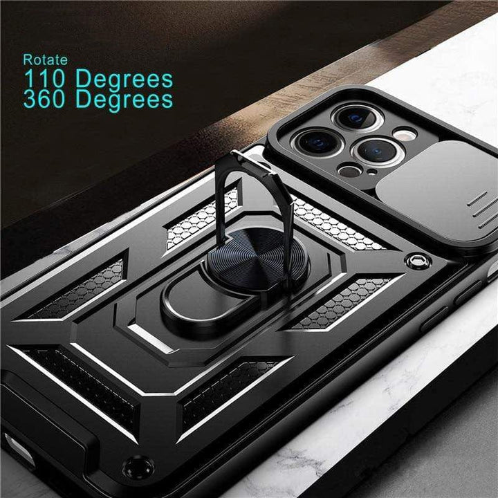 Magnetic Shockproof Phone Case With Camera Cover