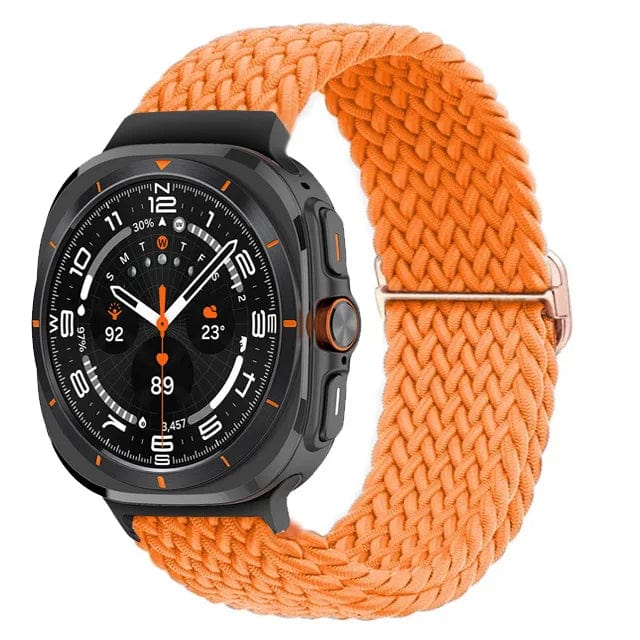 Braided Solo Loop Watch Strap For Samsung Watch 7 Orange