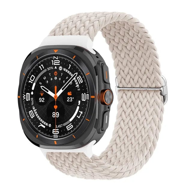 Braided Solo Loop Watch Strap For Samsung Watch 7 Starlight