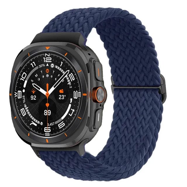 Braided Solo Loop Watch Strap For Samsung Watch 7 Atlantic Blue