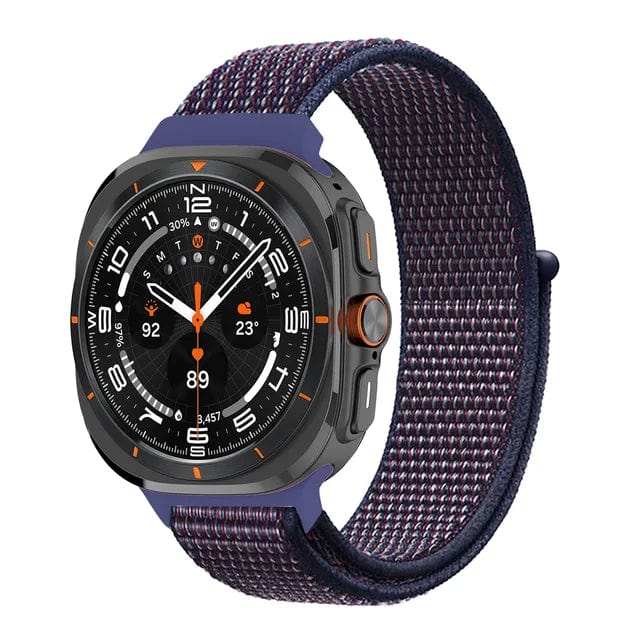 Nylon Sports Watch Strap For Samsung Watch 7 Ultra Indigo