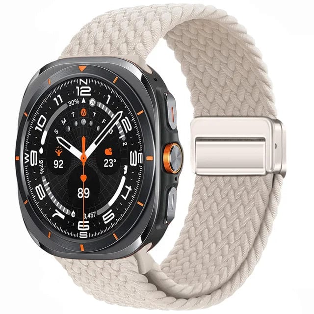 Braided Magnetic Sports Strap For Samsung Watch 7 Starlight