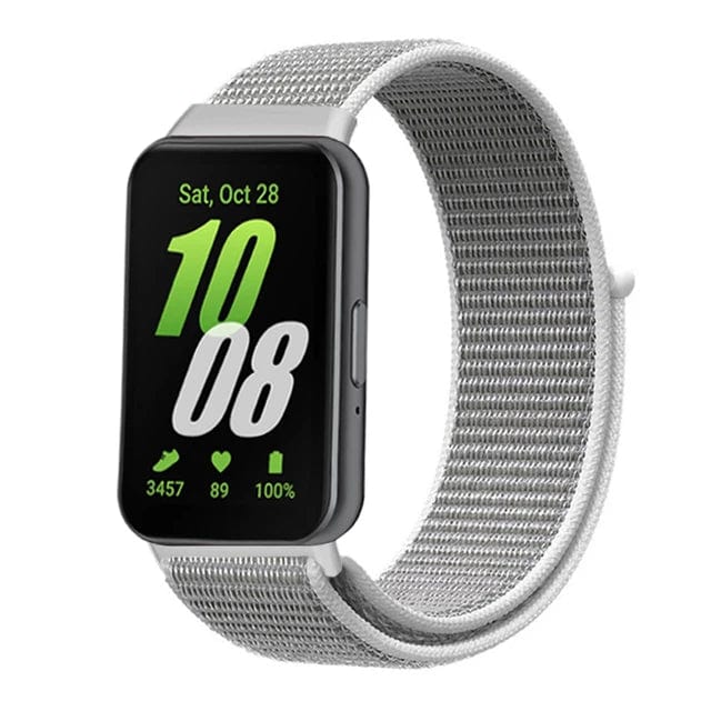 Nylon Sports Watch Band For Samsung Galaxy Fit 3 Sea Shell