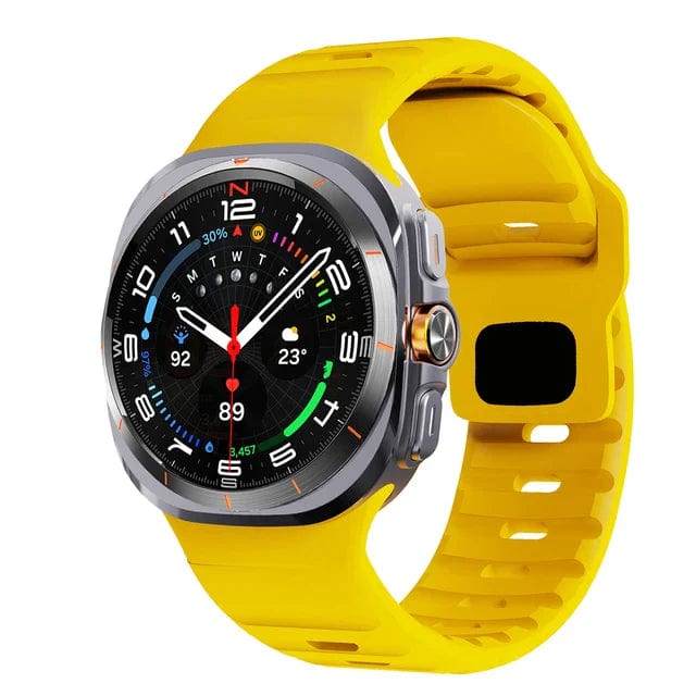 Rugged Sports Watch Strap For Samsung Watch 7 Yellow