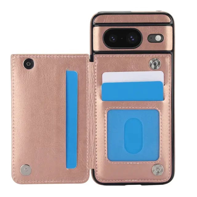 Leather Wallet Case For Google Pixel Rose Gold / Google Pixel 8