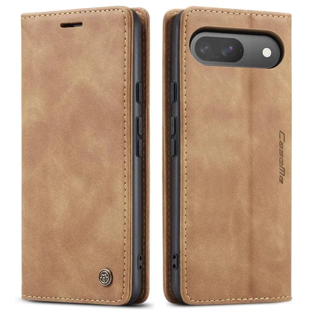 Slim Magnetic Leather Case For Google Pixel Brown / Google Pixel 9 Pro XL