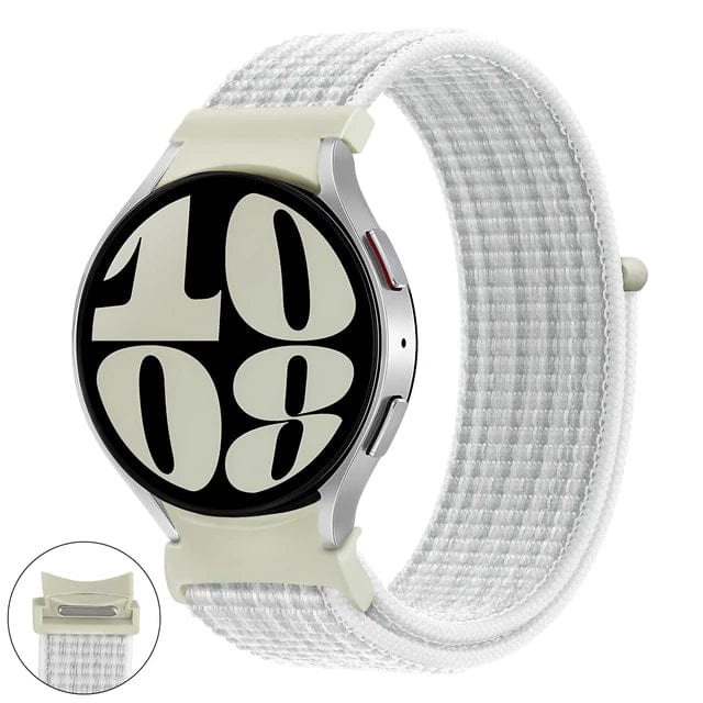 Nylon Sports Watch Strap For Samsung Off White / Galaxy Watch 4 40mm