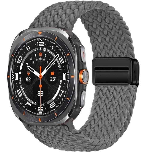 Braided Magnetic Sports Strap For Samsung Watch 7 Grey