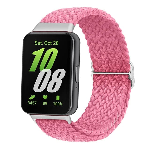 Braided Sports Watch Strap For Samsung Galaxy Fit 3 Pink