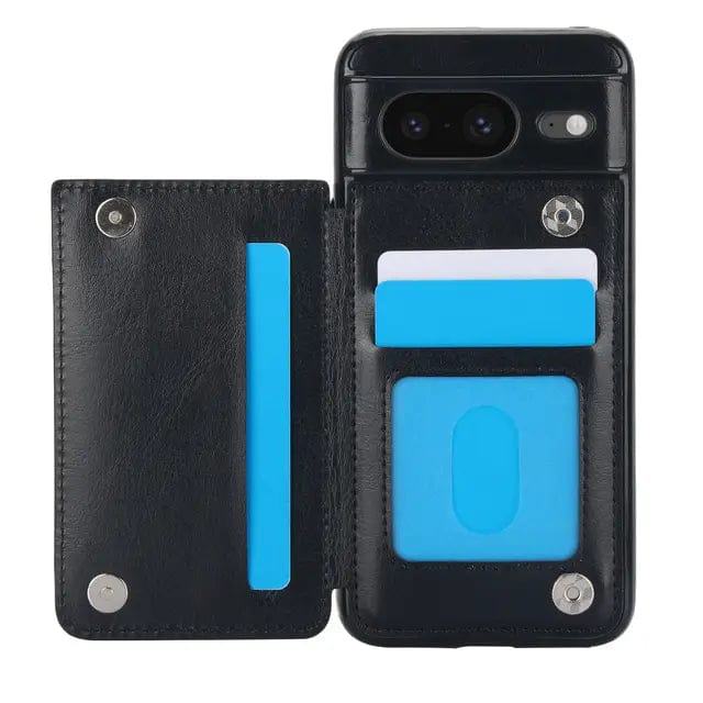 Leather Wallet Case For Google Pixel Black / Google Pixel 8