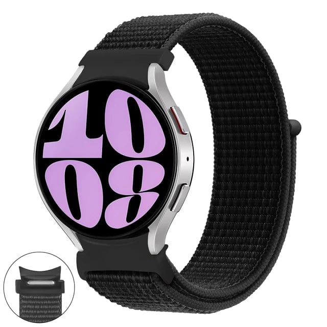 Nylon Sports Watch Band For Samsung Black / Galaxy Watch 4 40mm