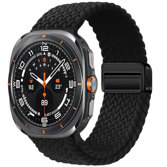 Braided Magnetic Sports Strap For Samsung Watch 7 Black