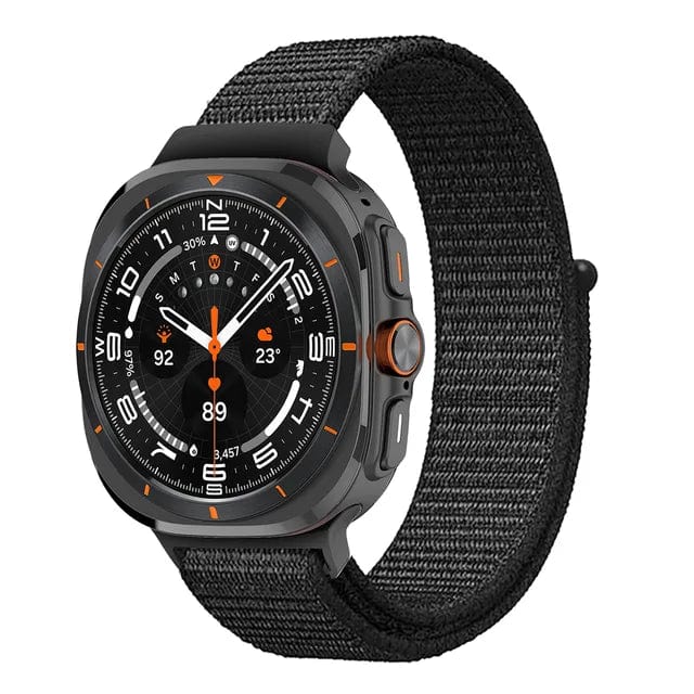 Nylon Sports Watch Strap For Samsung Watch 7 Ultra Black