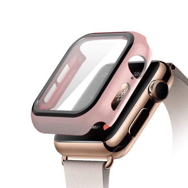 Tempered Glass Protective Watch Case Pink / 49mm