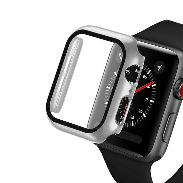 Tempered Glass Protective Watch Case Silver / 49mm