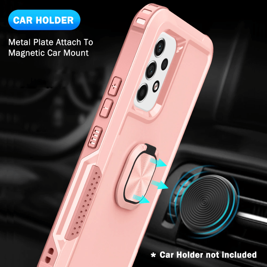 Heavy Duty Magnetic Case With Ring Grip For Samsung Galaxy A Series