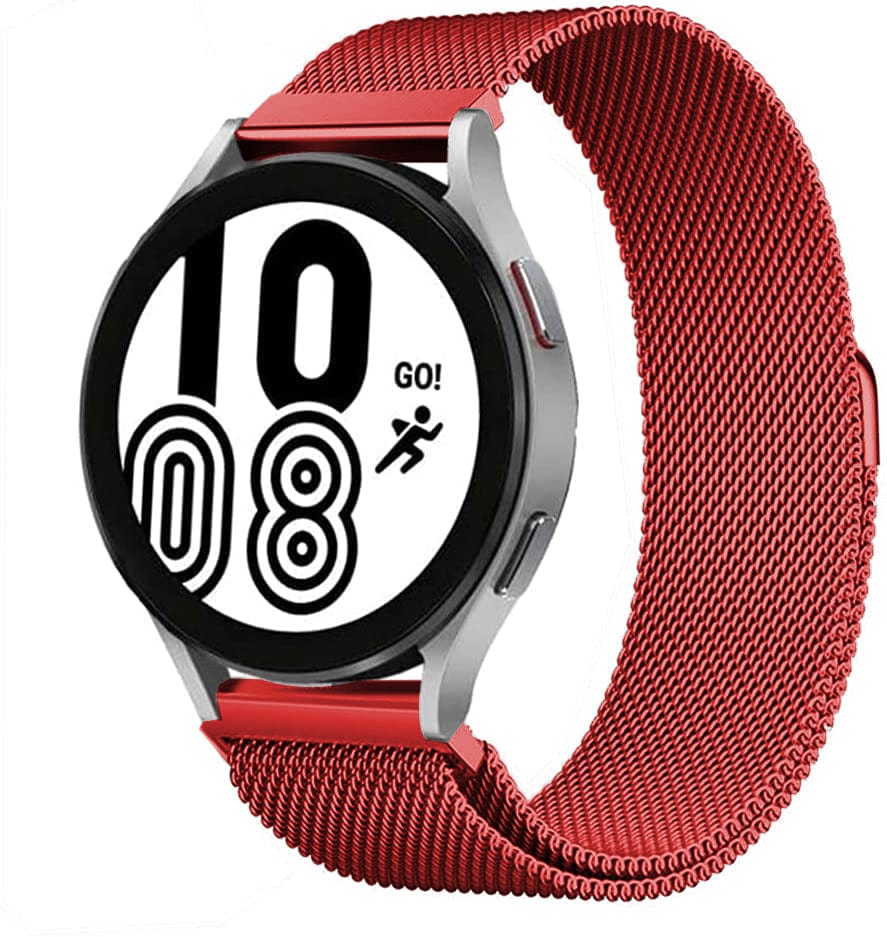 Milanese Stainless Steel Watch Band For Samsung Red / 20mm