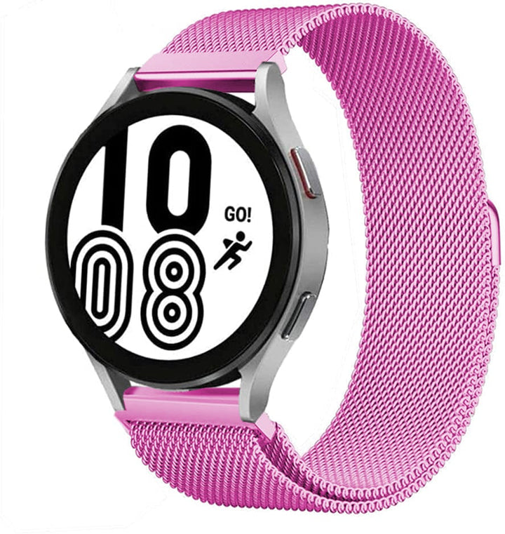 Milanese Stainless Steel Watch Band For Samsung Violet Pink / 20mm