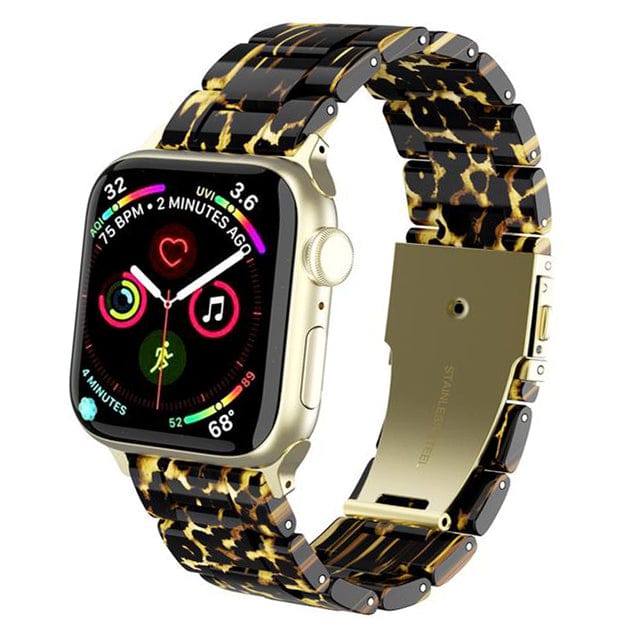 Marbled Resin Watch Band Leopard Print / 38mm, 40mm & 41mm