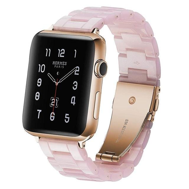 Marbled Resin Watch Band Baby Pink / 38mm, 40mm & 41mm