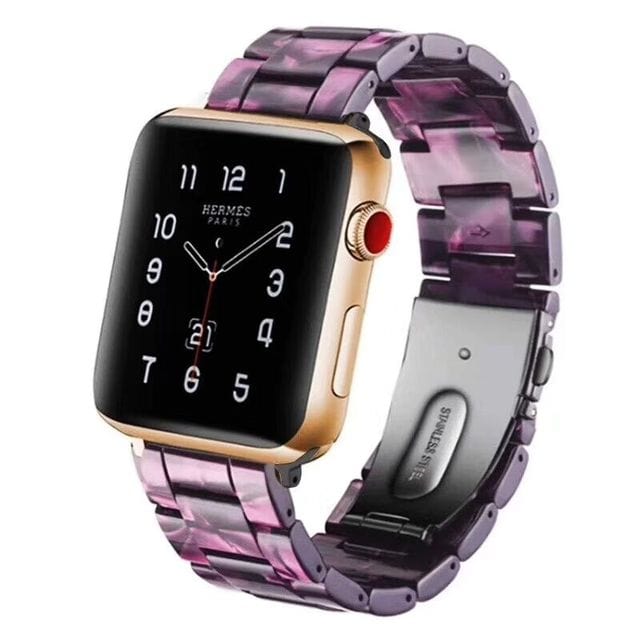Marbled Resin Watch Band Purple Marble / 38mm, 40mm & 41mm