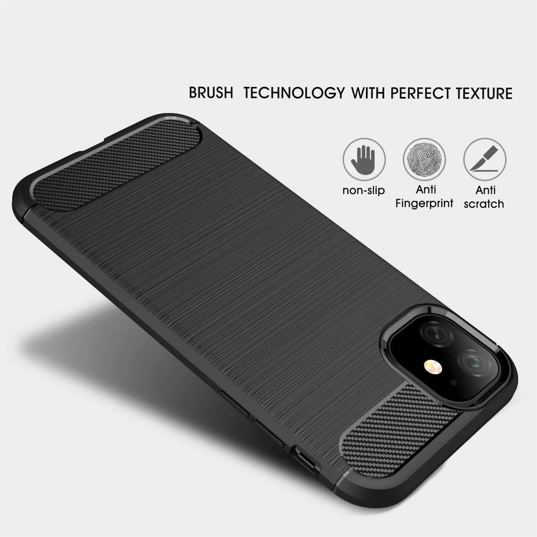 Slim Brushed Carbon Fiber Phone Case