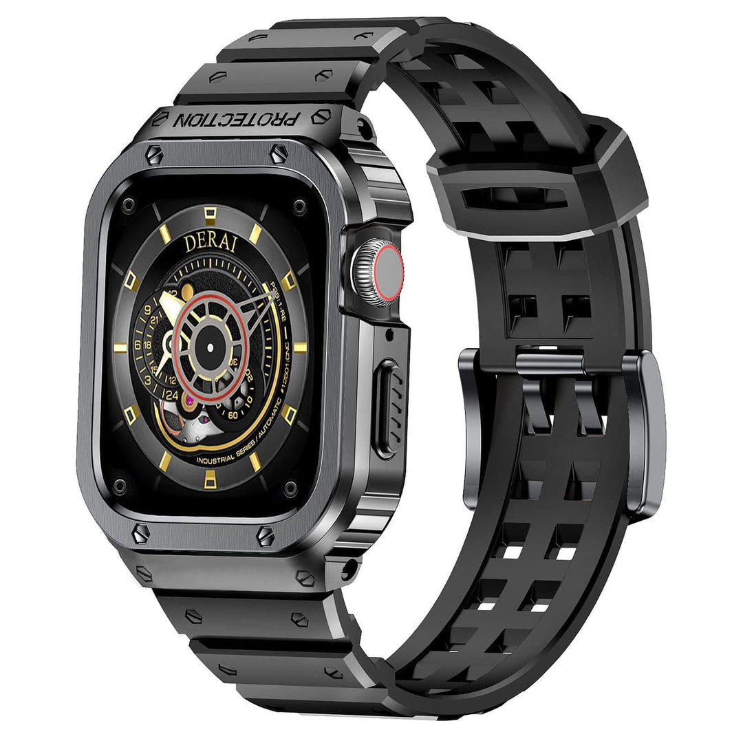 Sports Watch Strap With Shockproof Case Space Grey / 44mm (Series 4-6 & SE)