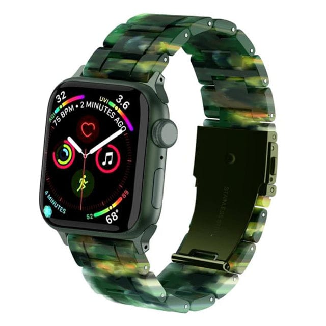 Marbled Resin Watch Band Army Green Marble / 38mm, 40mm & 41mm