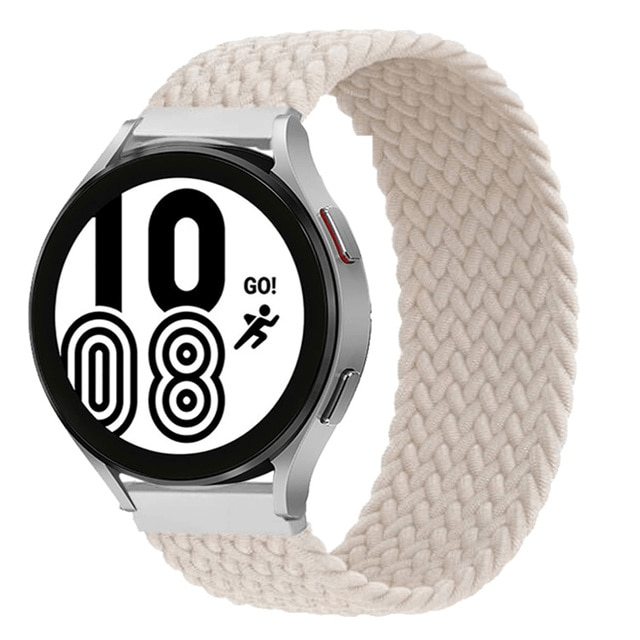 Braided Solo Loop Watch Band For Samsung Cream / 20mm / XXS