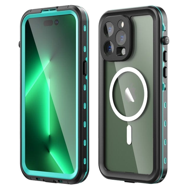 Waterproof Phone Case With Magnetic Charging iPhone 14 Plus / Blue