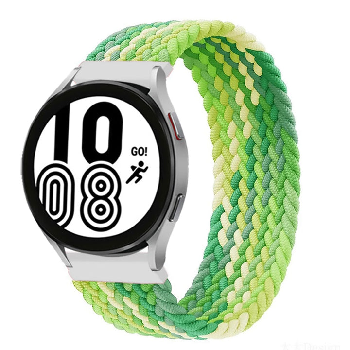 Braided Solo Loop Watch Band For Samsung Lime Green / 20mm / XXS