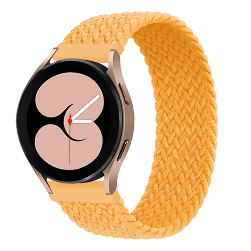 Braided Solo Loop Watch Band For Samsung Mustard Yellow / 20mm / XXS