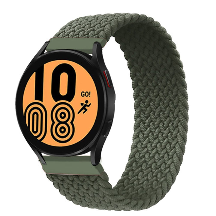 Braided Solo Loop Watch Band For Samsung Army Green / 20mm / XXS