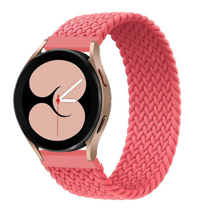 Braided Solo Loop Watch Band For Samsung Pink / 20mm / XXS