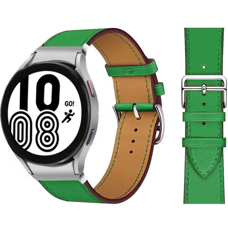 Leather Watch Band For Samsung Green / Galaxy Watch4 (40mm & 44mm)