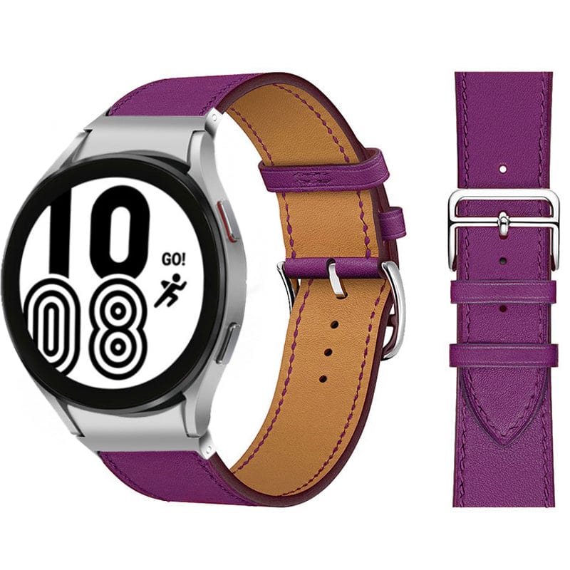 Leather Watch Band For Samsung Purple / Galaxy Watch4 (40mm & 44mm)