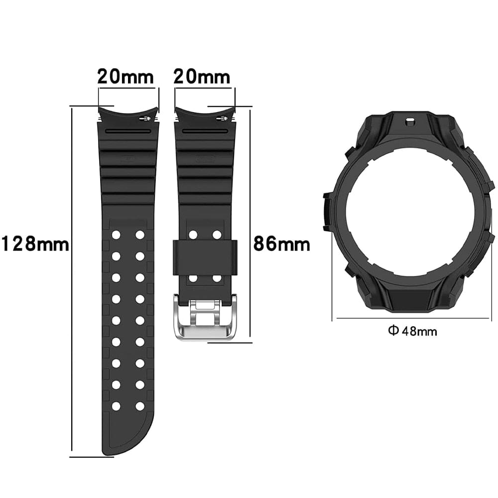 Sports Watch Band With Case For Samsung