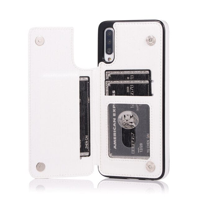Leather Wallet Case For Samsung Galaxy A Series Galaxy A10 / White