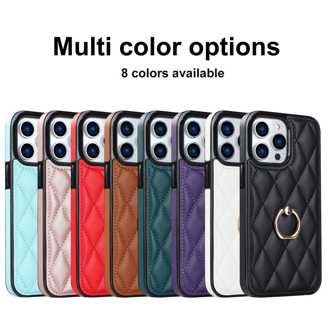Classic Leather Phone Case With Ring Grip