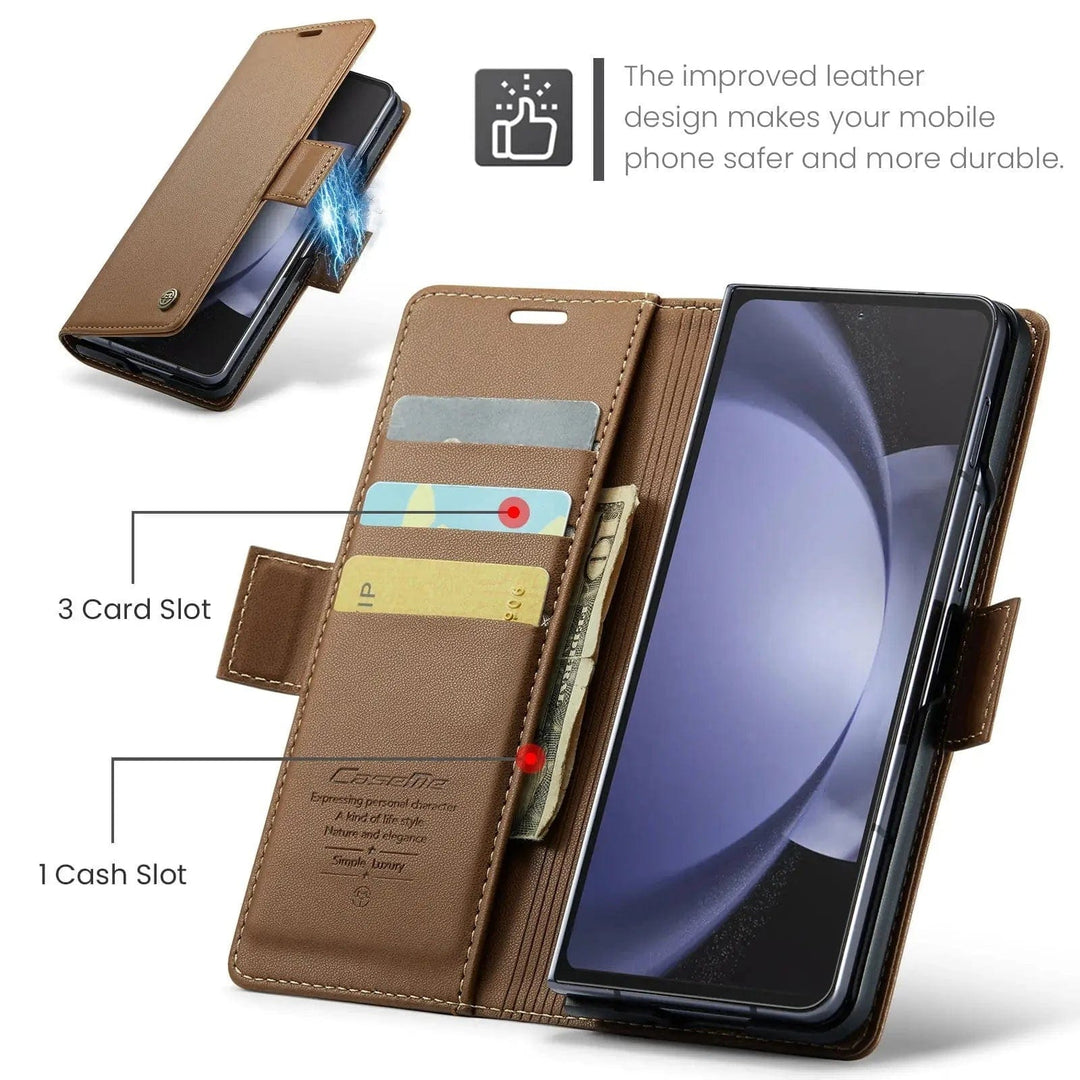 RFID Leather Card Holder Case For Samsung Z Fold