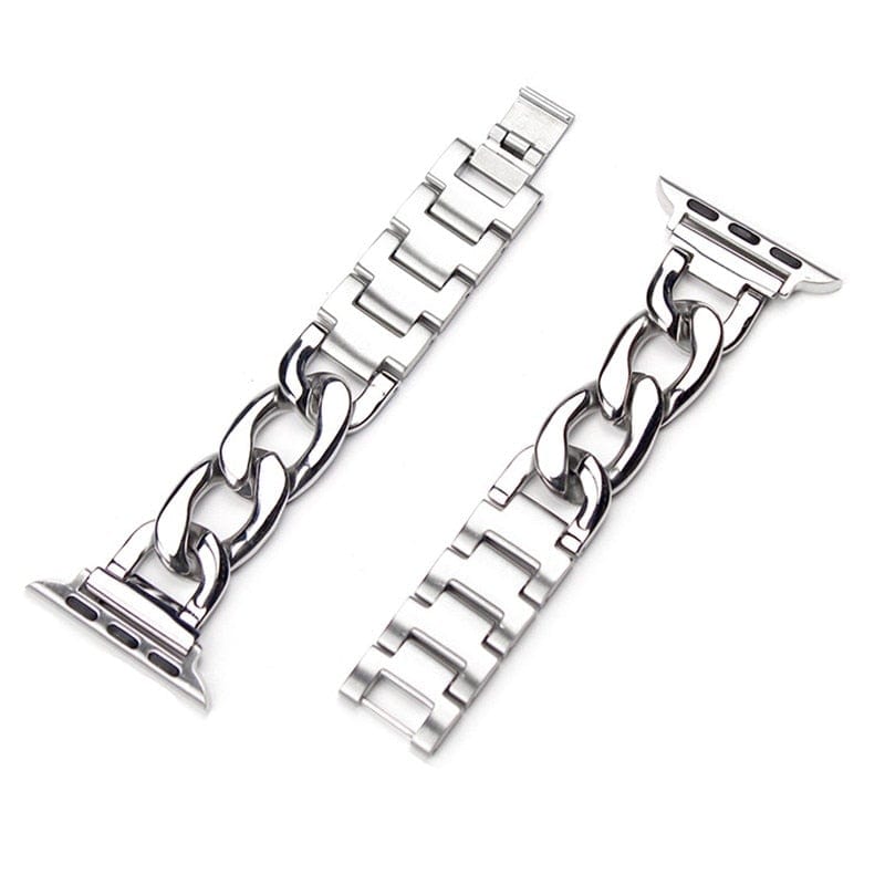 Cuban Chain Stainless Steel Watch Band