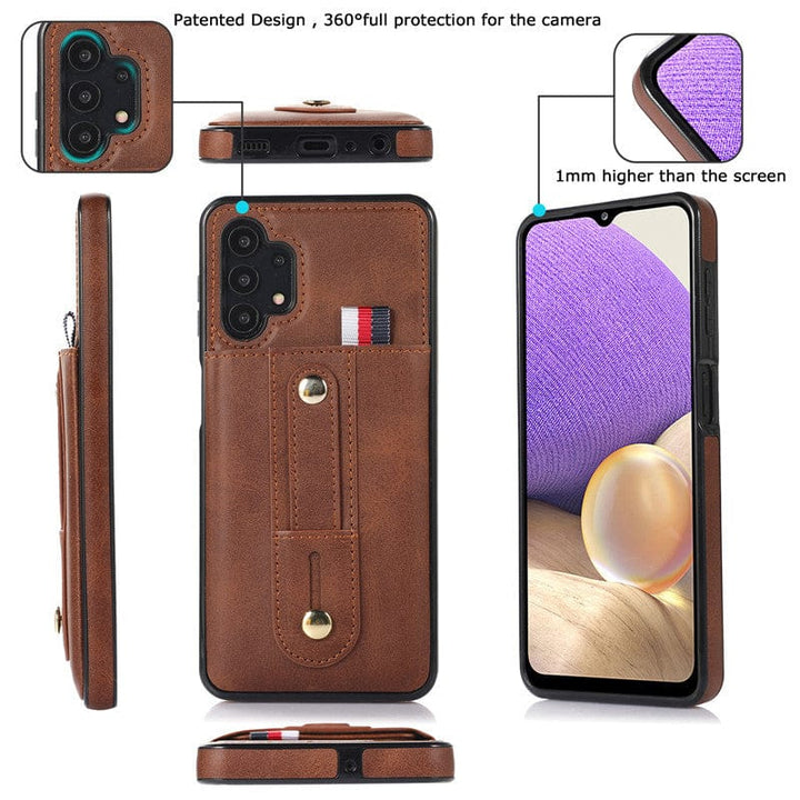 Leather Card Holder Case For Samsung Galaxy A