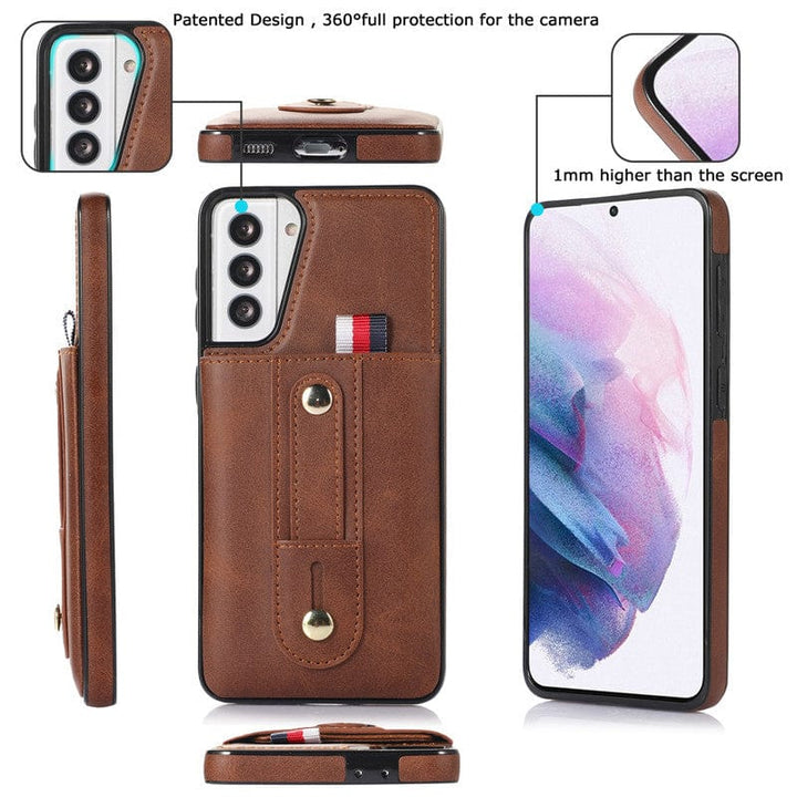 Leather Card Holder Case For Samsung Galaxy S