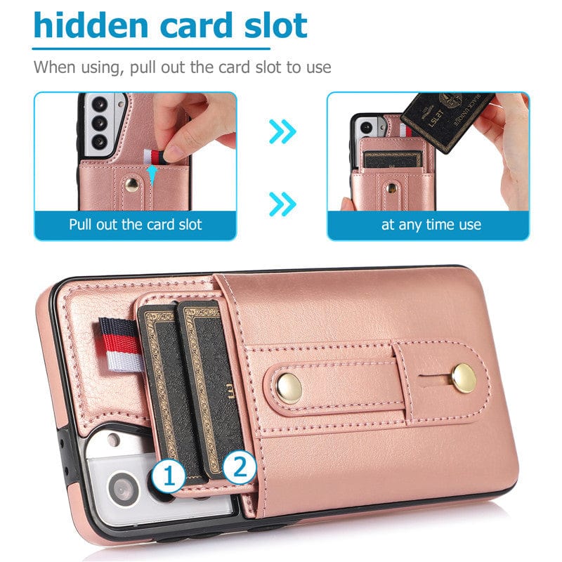 Leather Card Holder Case For Samsung Galaxy S