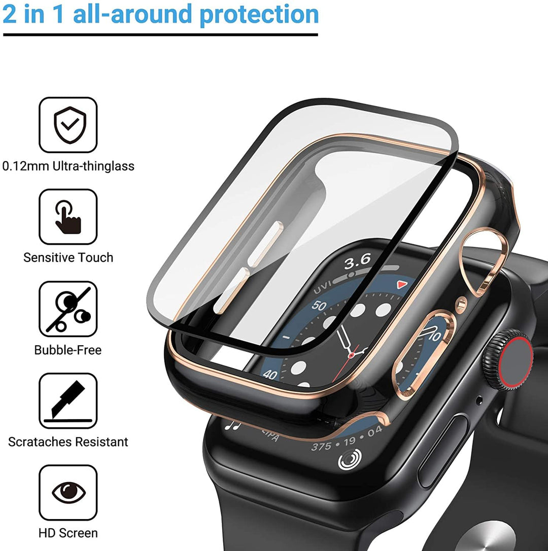 2 Tone Tempered Glass Protective Watch Case