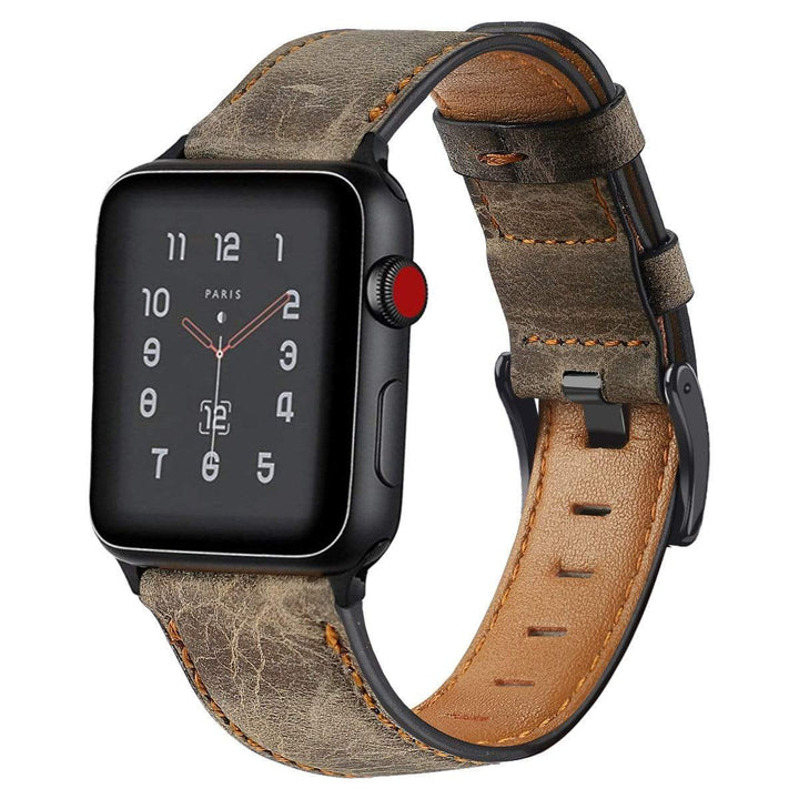 Cowhide Leather Watch Band Coffee Brown / 38mm, 40mm & 41mm