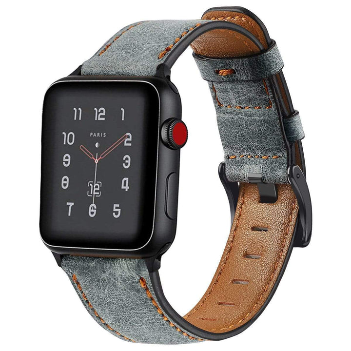 Cowhide Leather Watch Band Grey / 38mm, 40mm & 41mm
