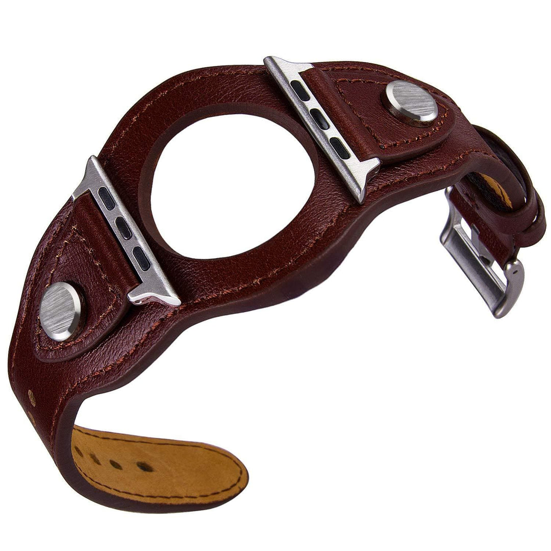 Leather Cuff Watch Band Red / 38mm, 40mm & 41mm