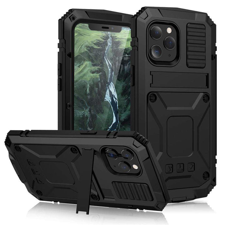 Rugged Heavy Duty Phone Case with Kickstand iPhone X / Black